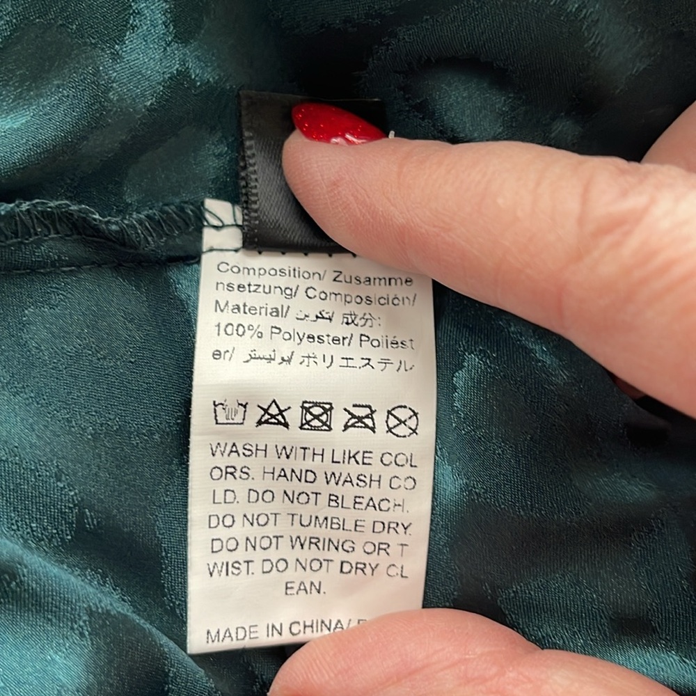 SHEIN dark teal/greenish  Long Sleeve Dress, size 3X - Picture 14 of 14